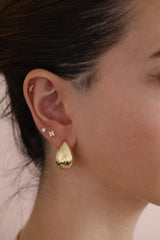 Aurora Big Chunky Gold Hoop Earrings 1.4cm Thick