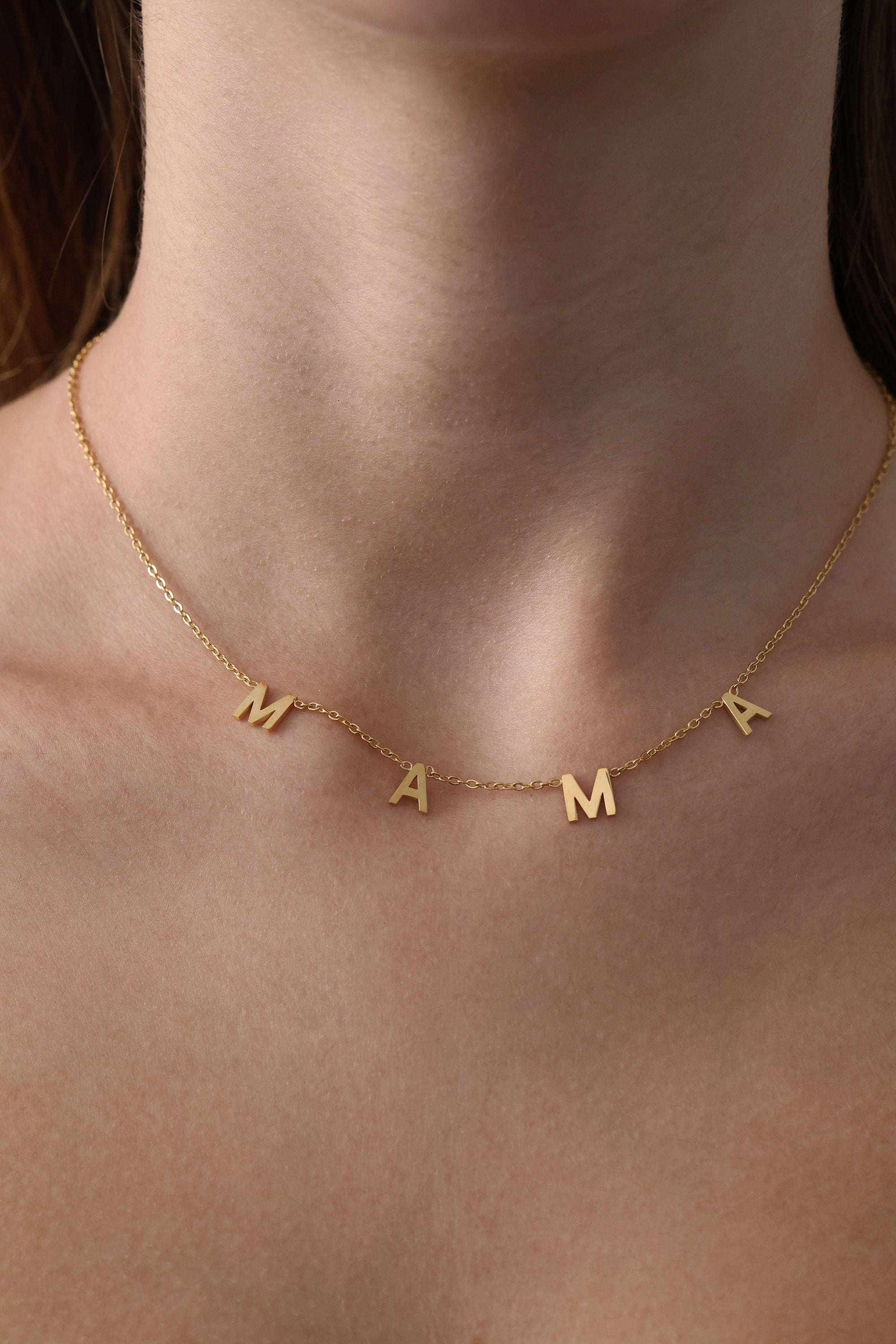 MAMA Letter Gold Necklace - Stainless Steel