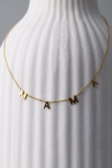 MAMA Letter Gold Necklace - Stainless Steel
