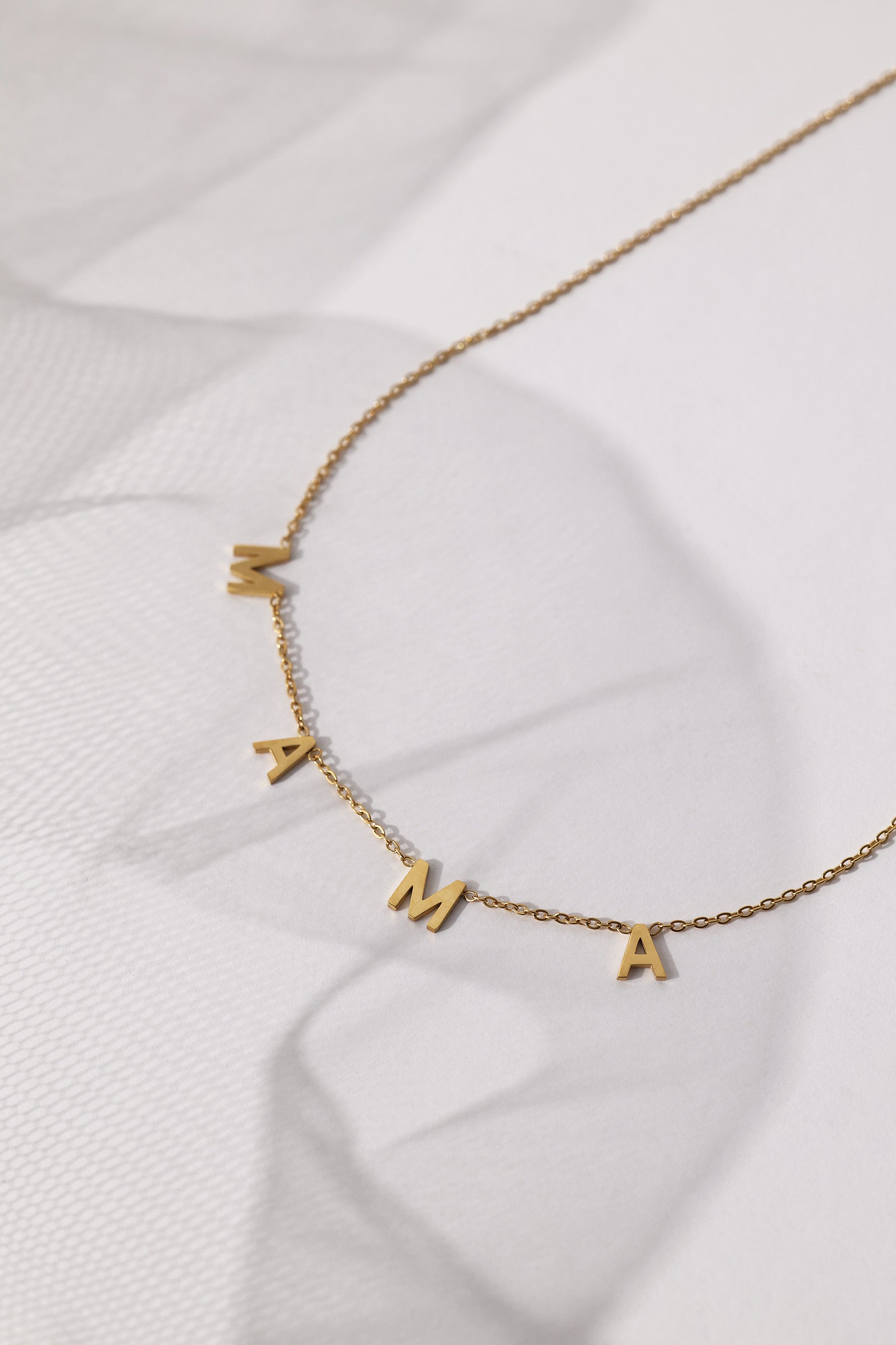 MAMA Letter Gold Necklace - Stainless Steel