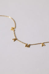 MAMA Letter Gold Necklace - Stainless Steel