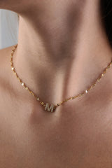 Ophelia Initial Necklace - Stainless Steel