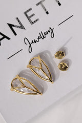Adamas Pear 4 Carat Stud Gold Earrings – Sterling Silver