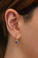 Small Love heart Dangly Earrings GOLD