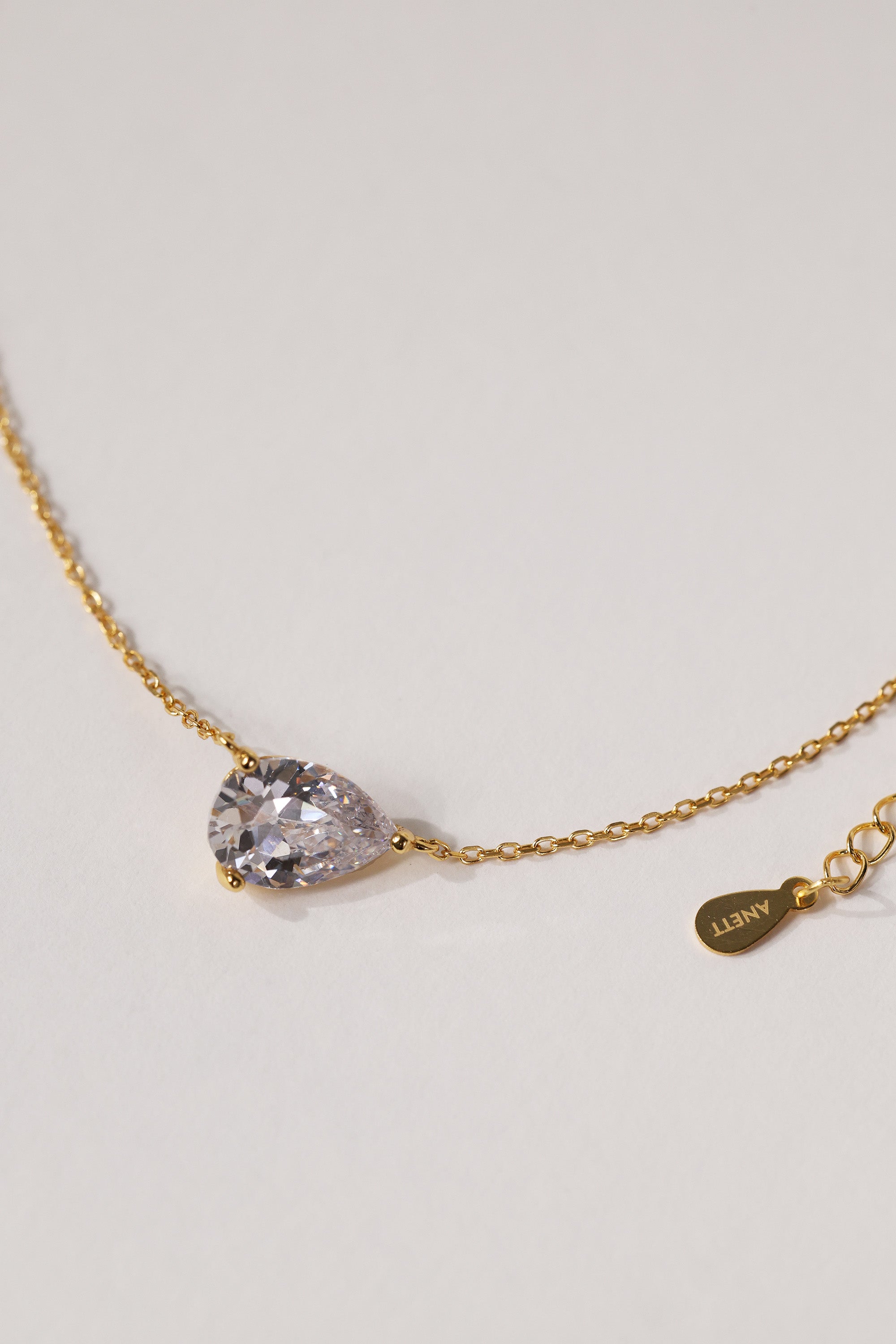 Adamas East West Pear Necklace Gold – Sterling Silver