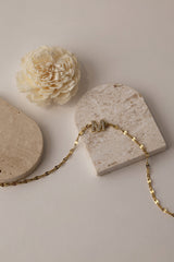 Personalised initial necklace in 18K gold plated stainless steel with dainty letter charm