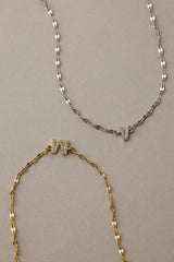 Personalised initial necklace in 18K gold plated stainless steel with dainty letter charm