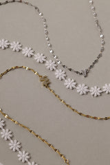 Personalised initial necklace in 18K gold plated stainless steel with dainty letter charm