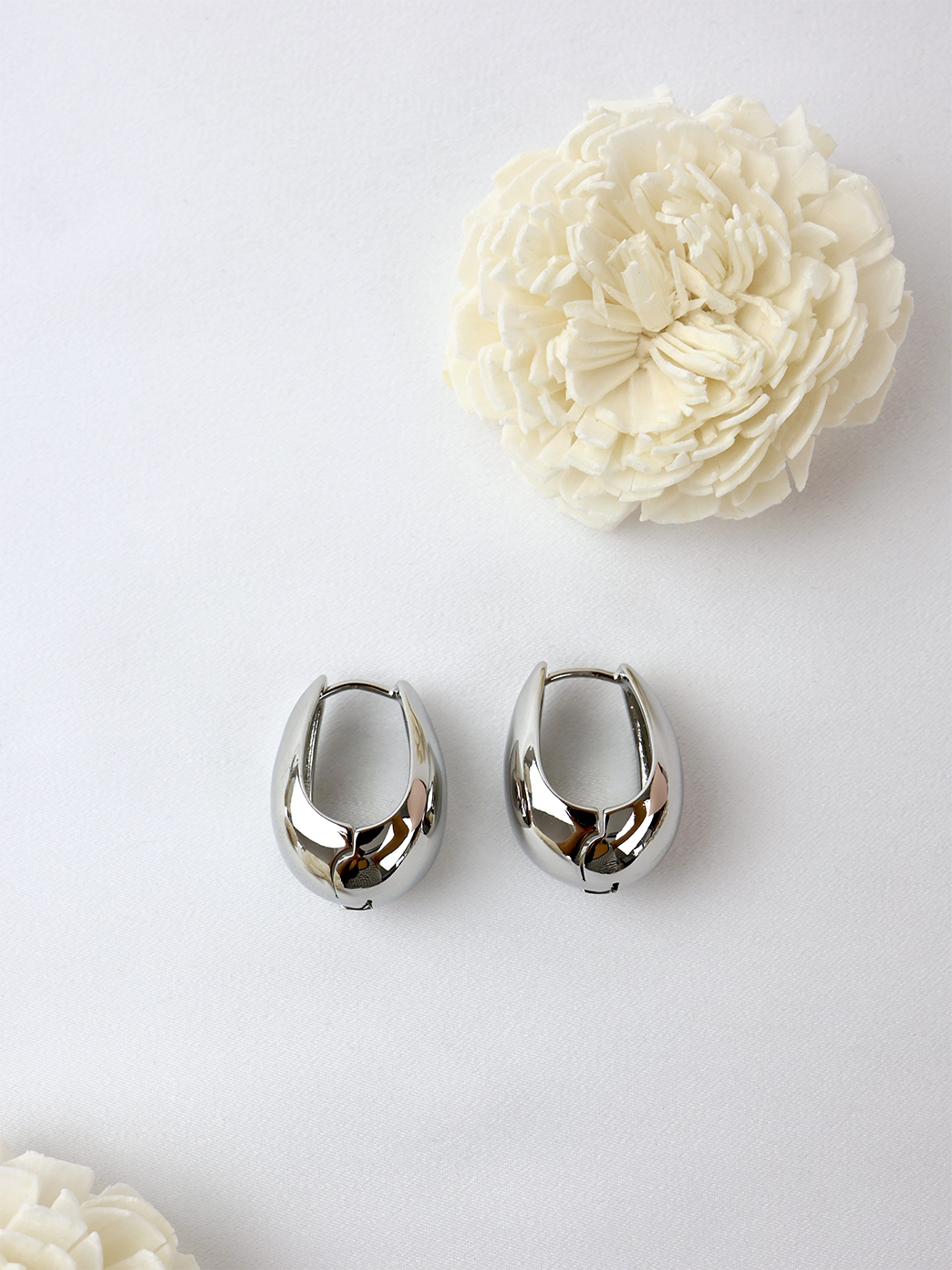 Aurora Chunky Silver Hoop Earrings 1cm Thick