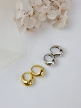 Aurora Chunky Gold Hoop Earrings 1cm Thick