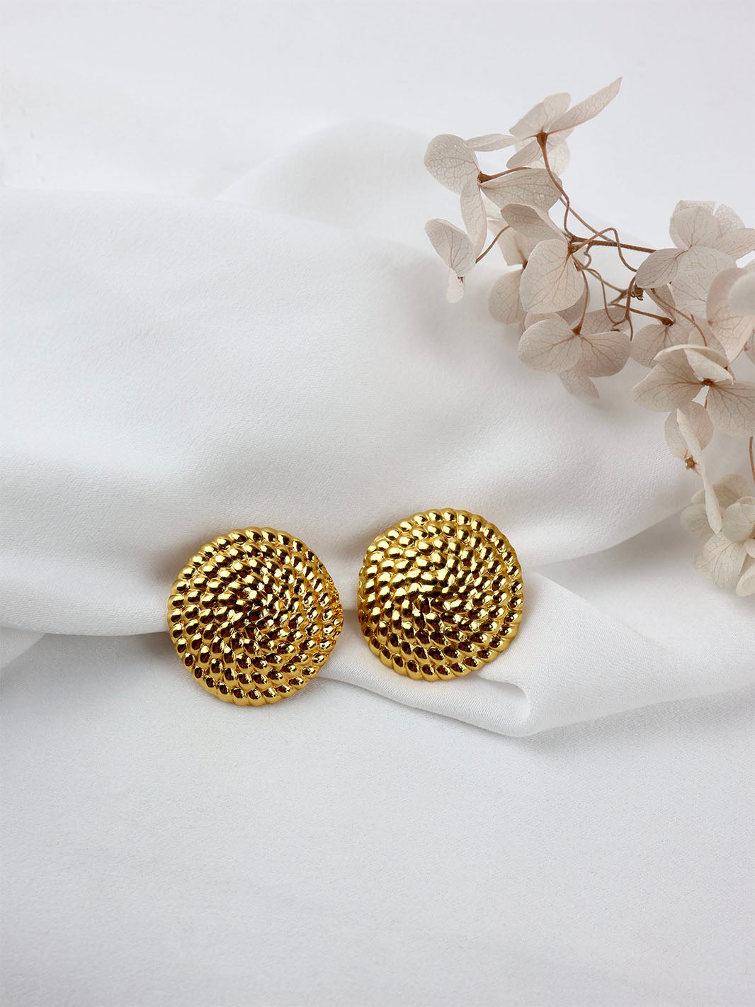 Orias Spiral Stainless Steel Earrings-GOLD
