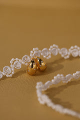 Celestial Chunky Gold Water droplet Hoop Earring