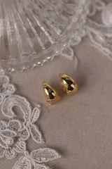 Celestial Chunky Gold Water droplet Hoop Earring