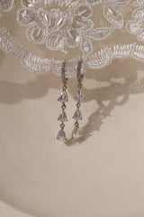 May 3 Teardrop Dangle Silver Earrings