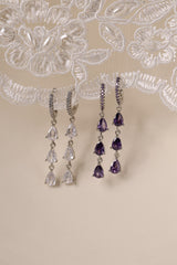 May 3 Teardrop Dangle Silver Earrings