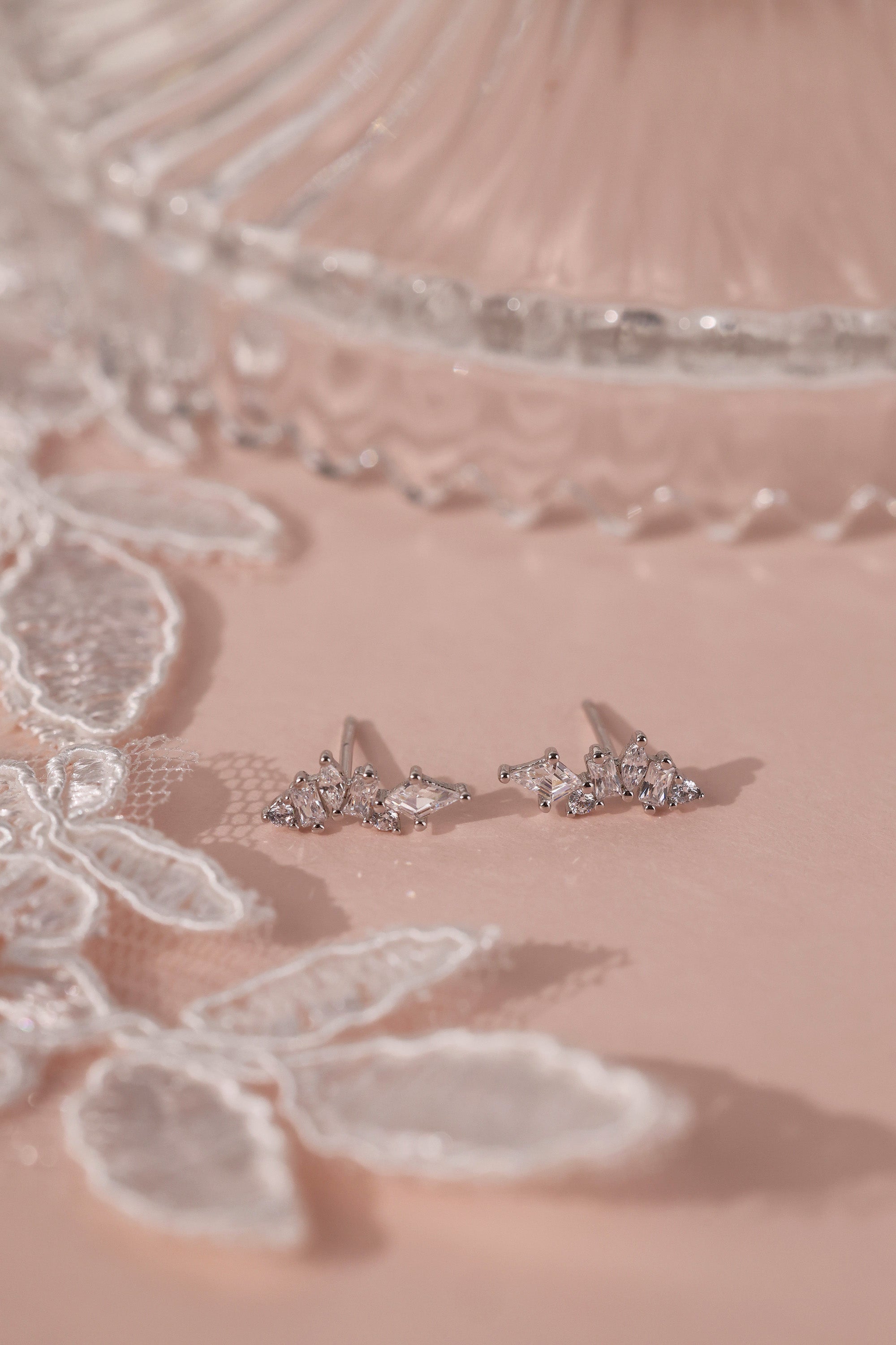 Lucy Charlotte Victoria Earring Stack Silver