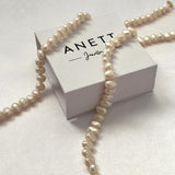 Natural White Pearl Necklace Chocker with Stainless Steel 34cm 39cm