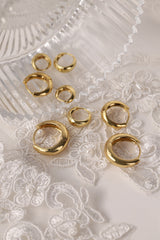 Lucy Teardrop Thick Gold Hoops 17mm 20mm