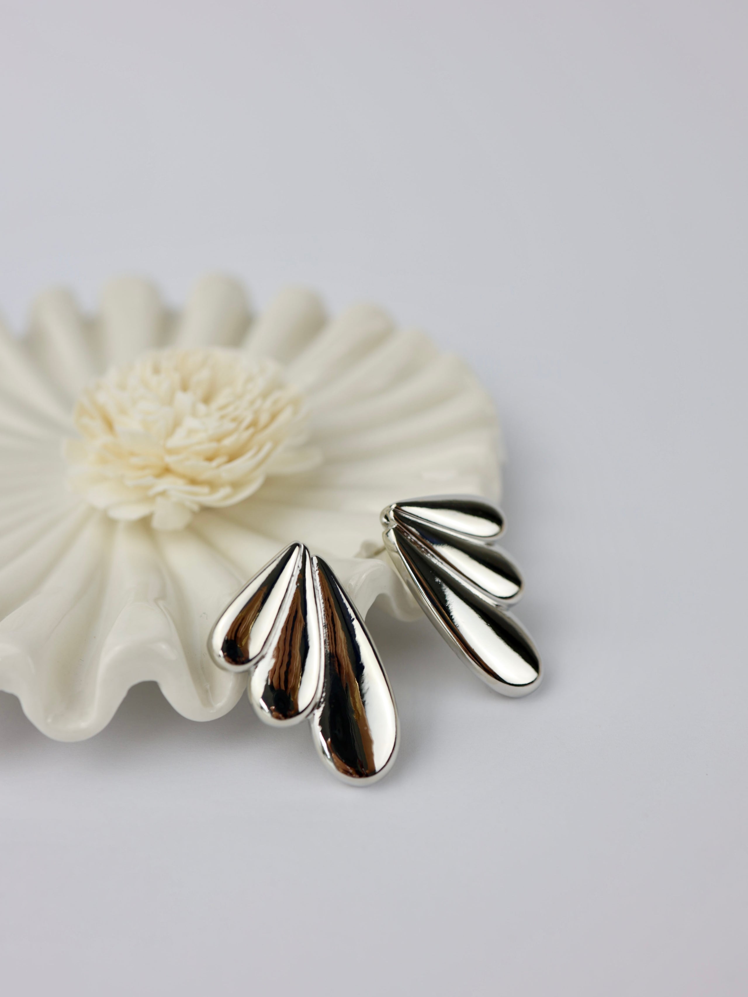 Tinker Golden Harmony Stainless Steel Earrings Silver