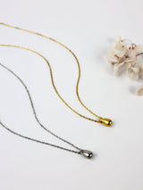 Brianna Water Drop Stainless Steel Necklace - SILVER