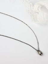 Brianna Water Drop Necklace - Stainless Steel Silver