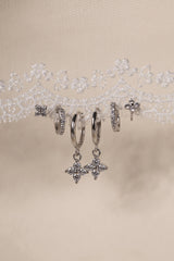 4 Clover Dangle Earrings SILVER