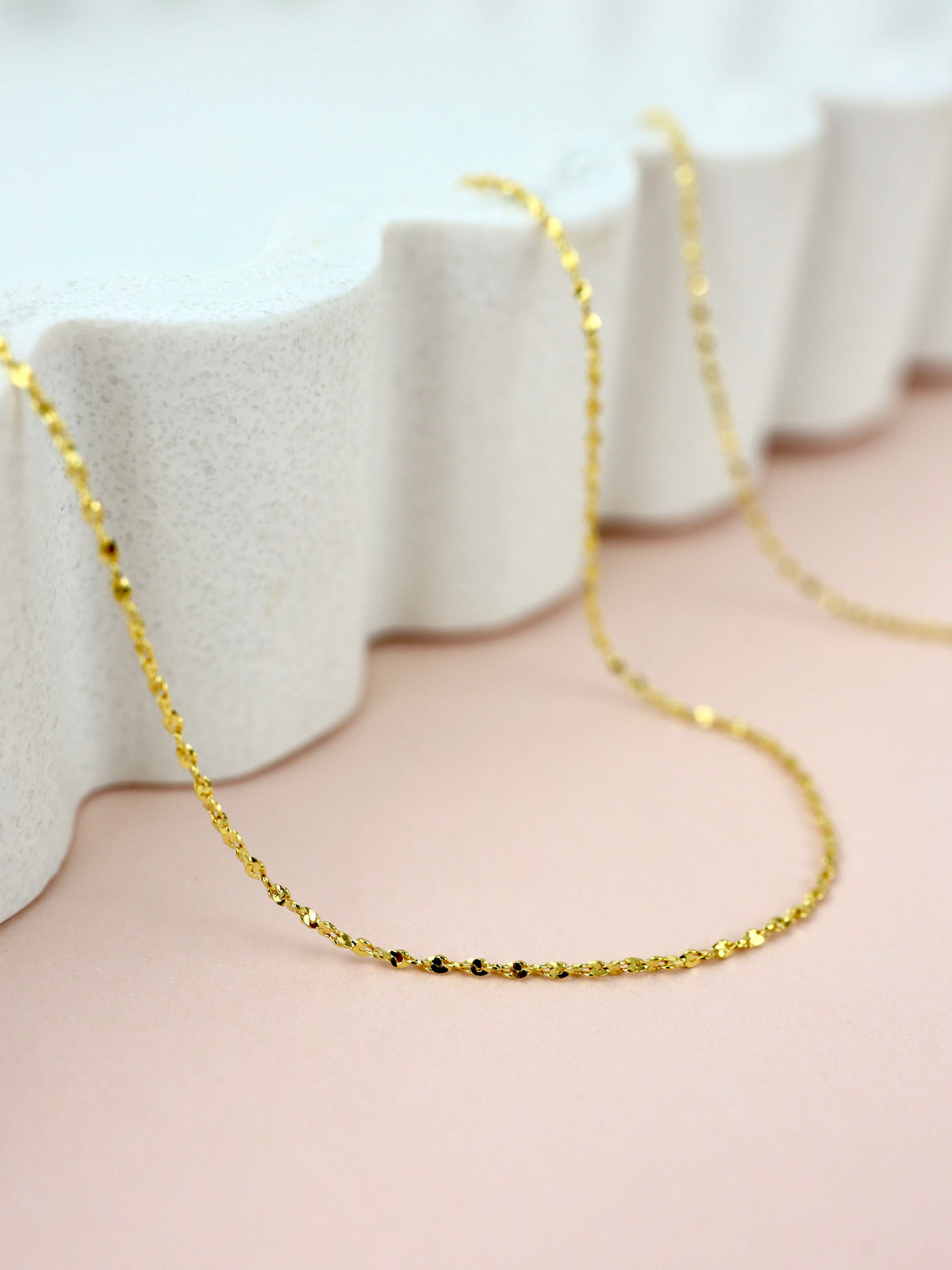 Dainty Gold Chain Necklace - Sterling Silver Snake, Wave, Box, Twist ...