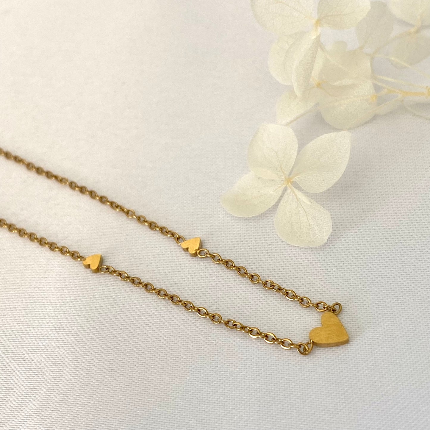 Dainty Love Heart Layering Stainless Steel Necklace