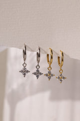 4 Clover Dangle Earrings SILVER