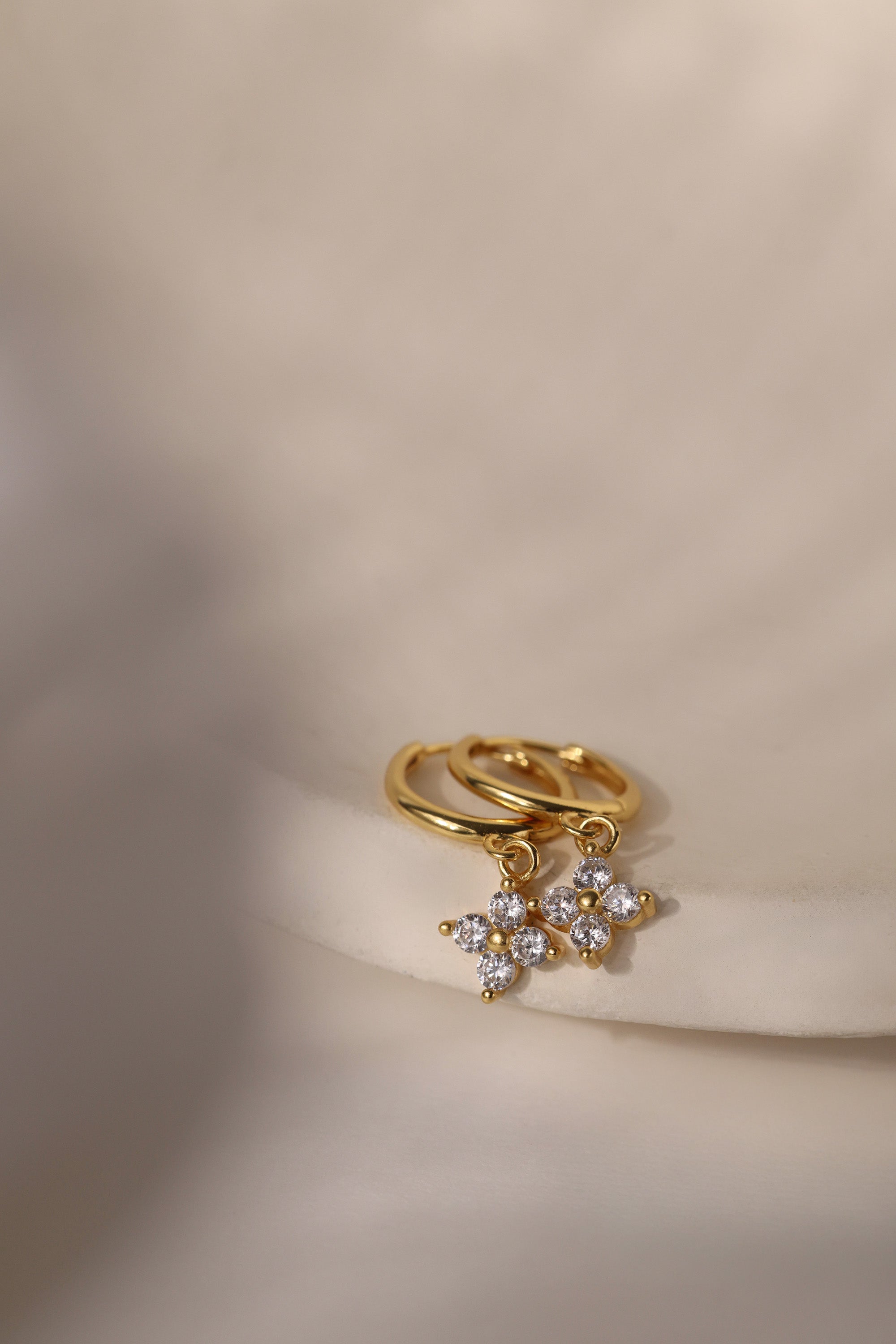 4 Clover Dangle Earrings GOLD