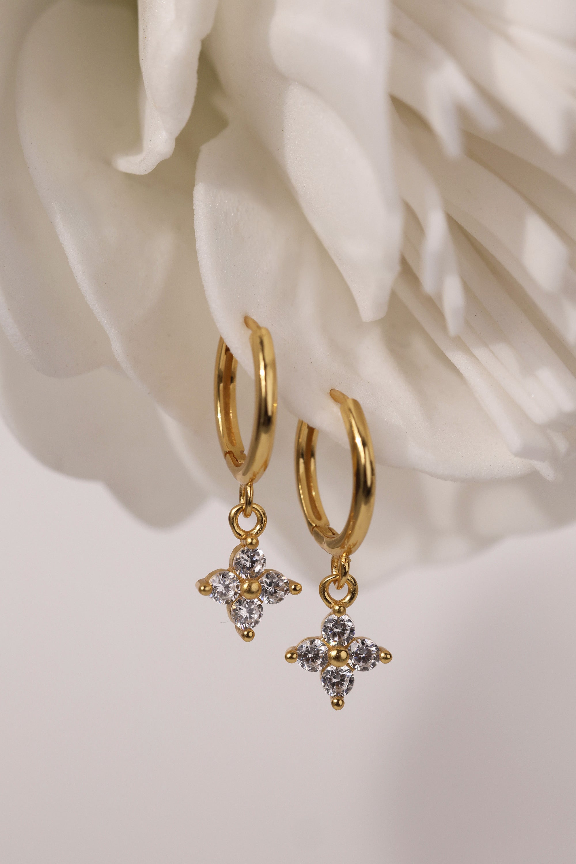 4 Clover Dangle Earrings GOLD