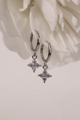 4 Clover Dangle Earrings SILVER