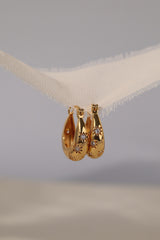 Gabi Starburst Waterdrop Gold Hoop Earrings