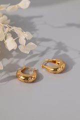 Gabi Starburst Waterdrop Gold Hoop Earrings