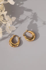 Gabi Starburst Waterdrop Gold Hoop Earrings