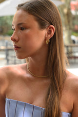 Geisha Love Heart Link Chain Necklace - Stainless Steel