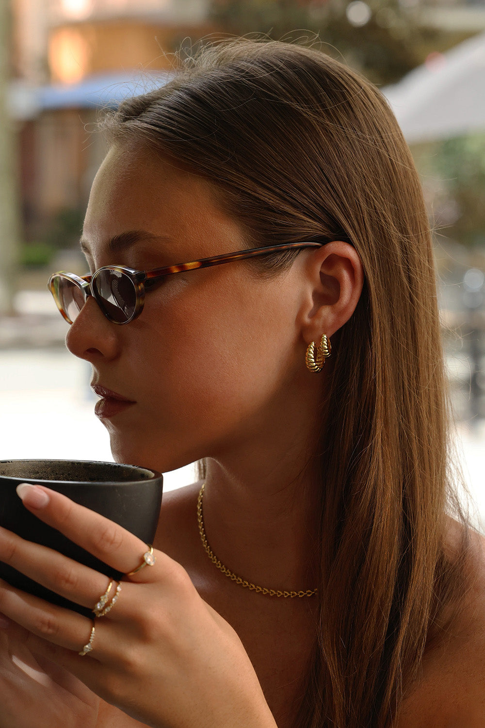 Tamara Twist Hoop Earrings GOLD