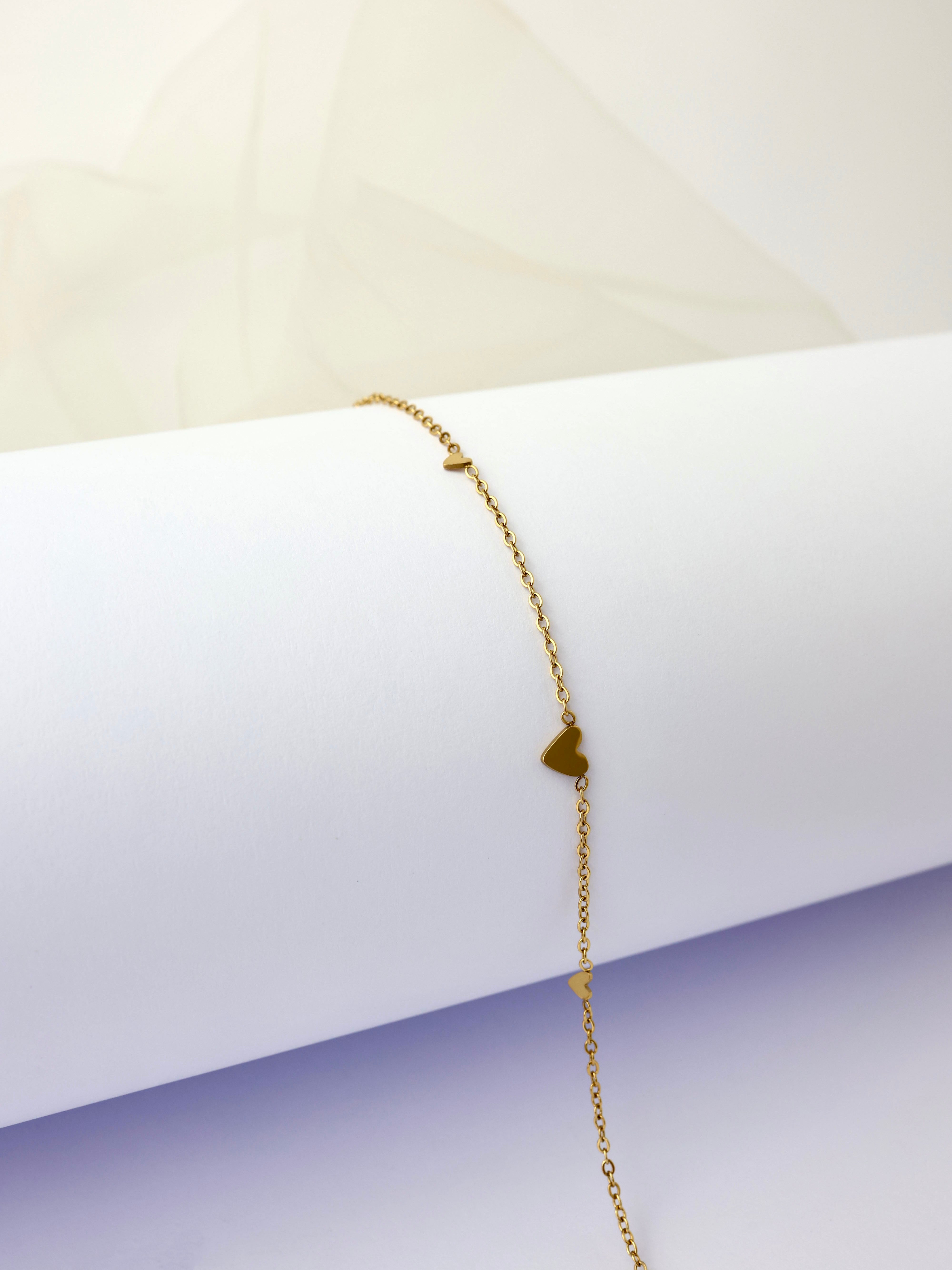 Cupid Dainty Love Heart Layering Necklace - Stainless Steel
