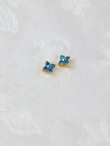 4 Clover Blue Stud Earrings