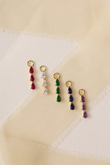 Charm Only- 3 Teardrop Gold- Sterling Silver