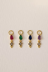 Charm Only- Teardrop Gold- Sterling Silver