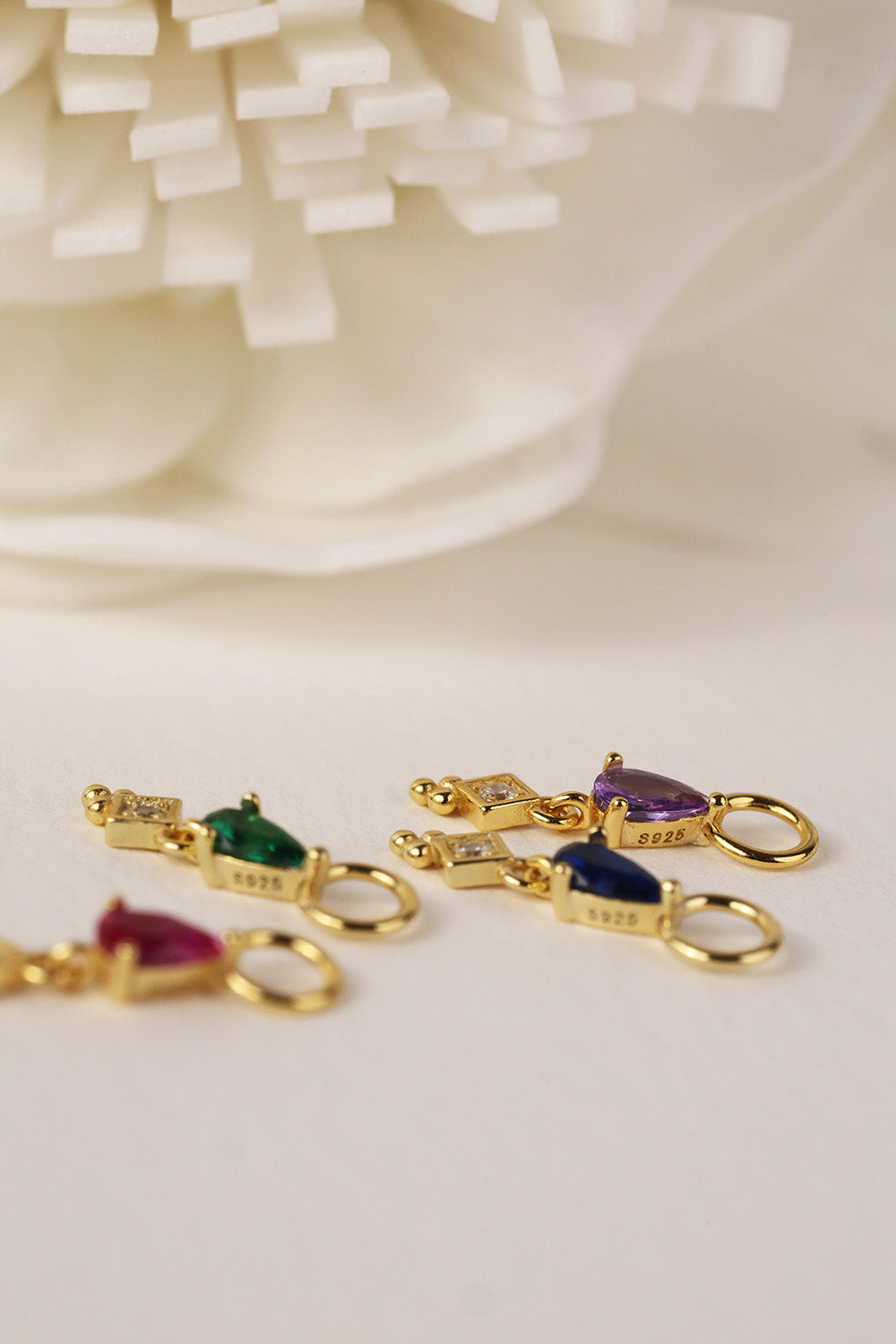 Charm Only- Teardrop Gold- Sterling Silver