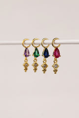Charm Only- Teardrop Gold- Sterling Silver