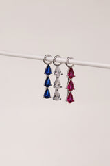 Charm Only- 3 Teardrop Silver- Sterling Silver