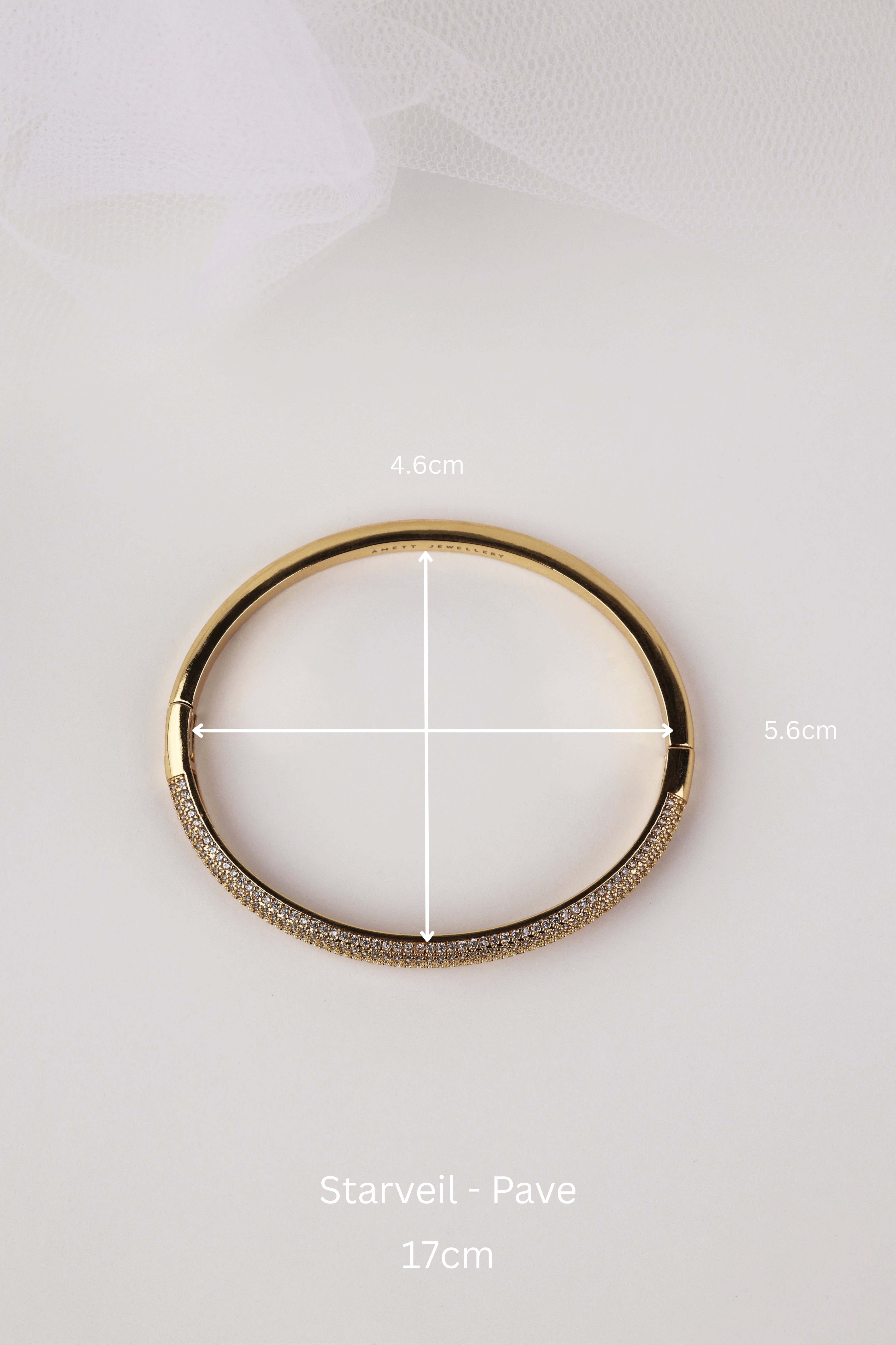 Liora & Starveil Oval Bangles Gold