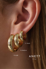 Astraea Star Hoop Earrings GOLD