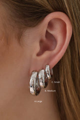 Astraea Star Hoop Earrings SILVER