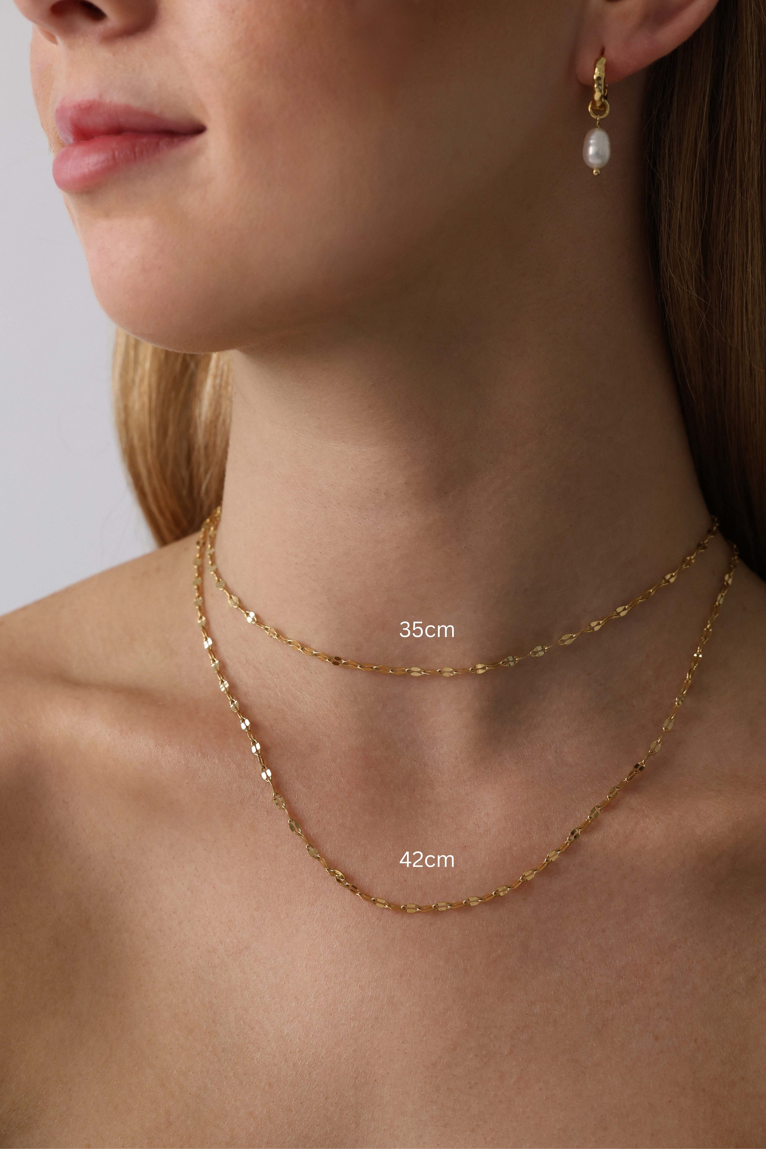 Mistara Twist Diamond Link Chain - Stainless Steel 42cm