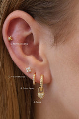 Sofia Heart Dangle Earrings