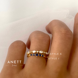 Sapphire Dainty Stacking Gold Ring A,I